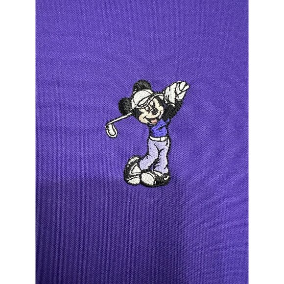 Nike Golf Polo Shirt‎ Dri-Fit Tour Performance XXL Purple Mickey Disney Park - Picture 3 of 8